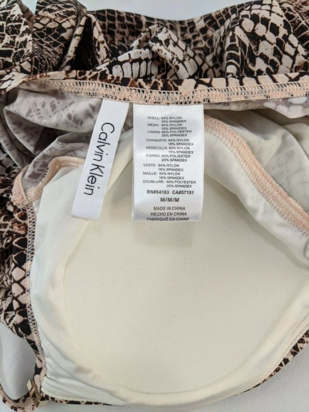 Calvin Klein Women’s Sz M Tankini Swimsuit Chameleon Crossover Animal print Nwt - Picture 11 of 11